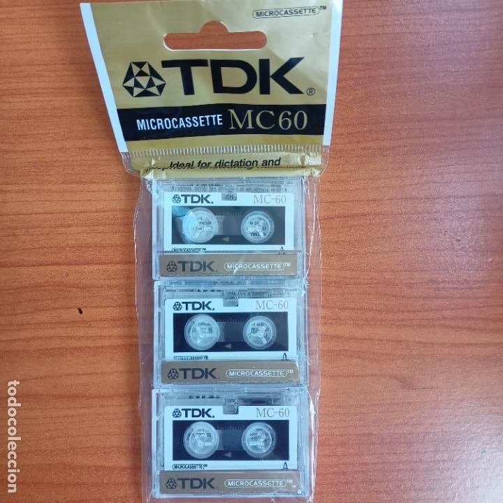Radios antiguas: PACK DE 3 MICROCASSETTES MC60 TDK PRECINTADAS - Foto 1