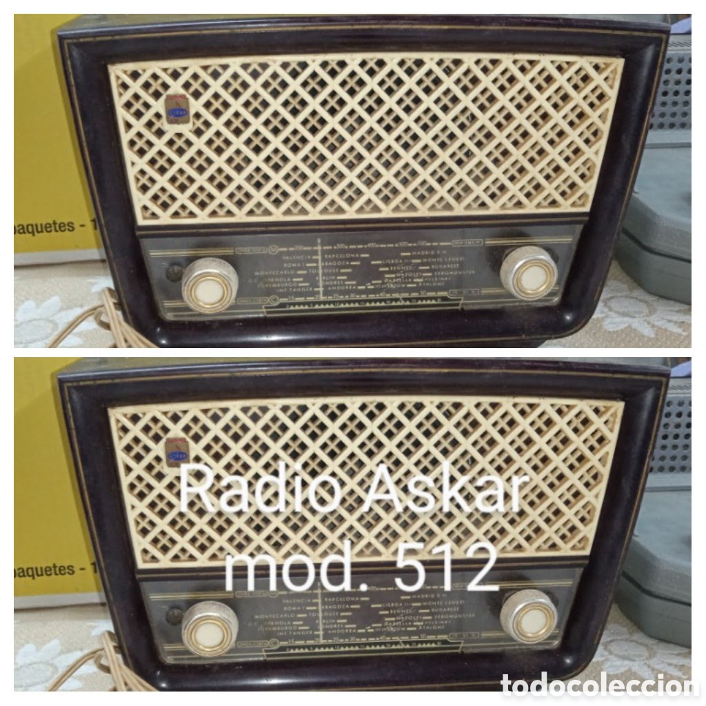 Radios antiguas: RADIO V&Aacute;LVULAS MARCA ASKAR MOD.- 512. - Foto 2