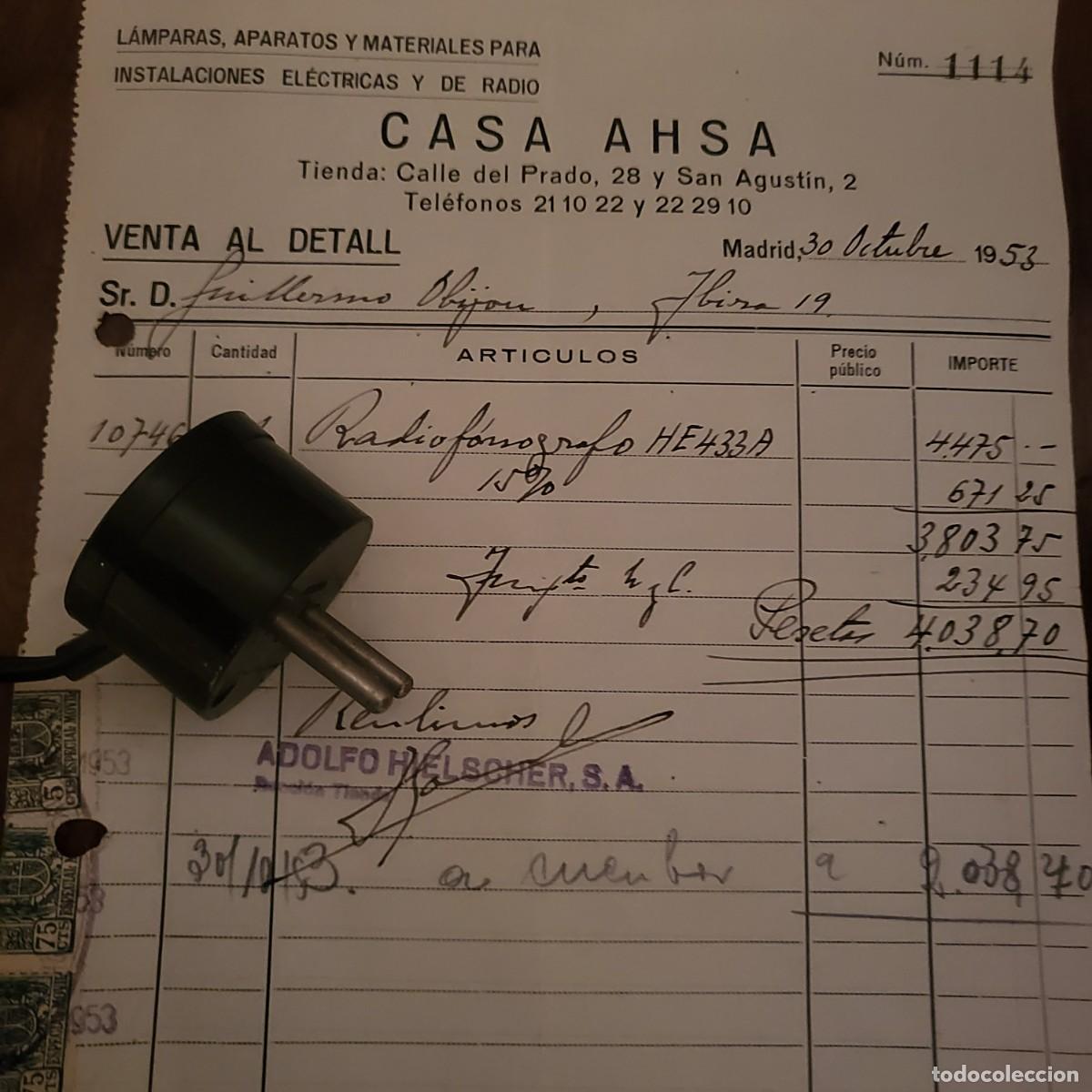 Radios antiguas: Radio y tocadiscos 1953 - Foto 7