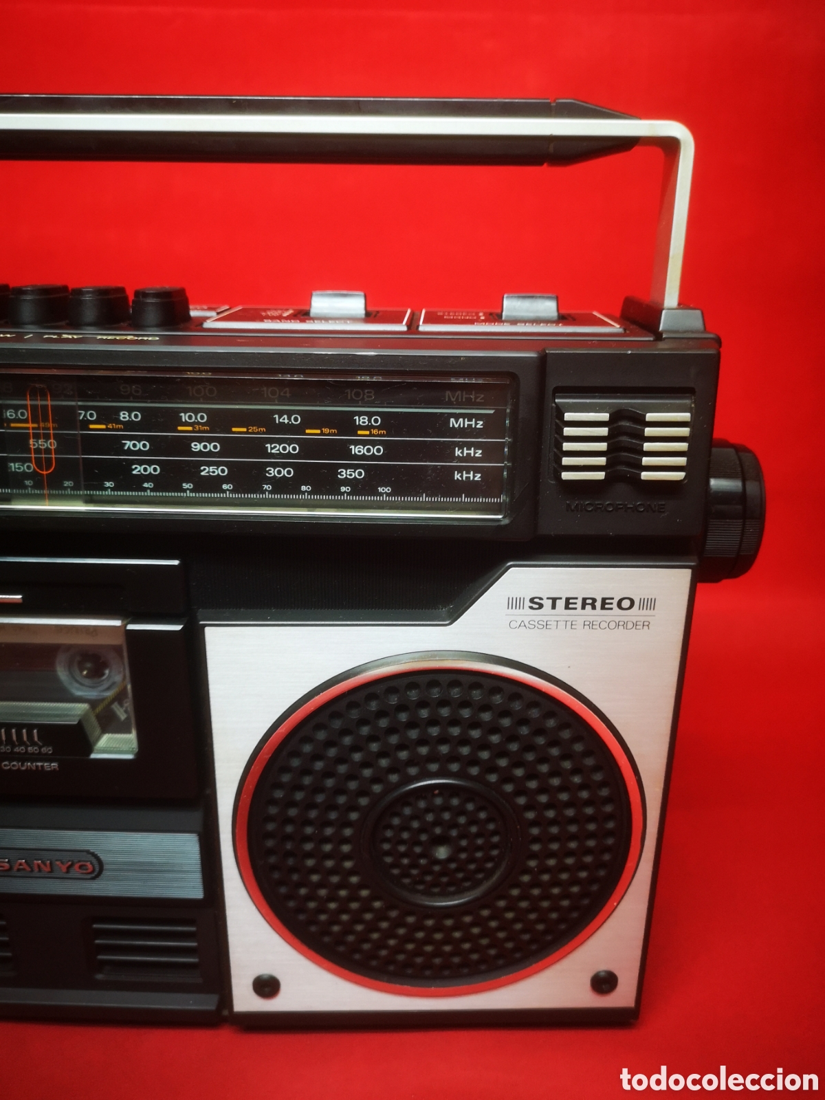 Radios antiguas: RADIO CASSETTE SANYO BOOMBOX - Foto 2 - 33319682