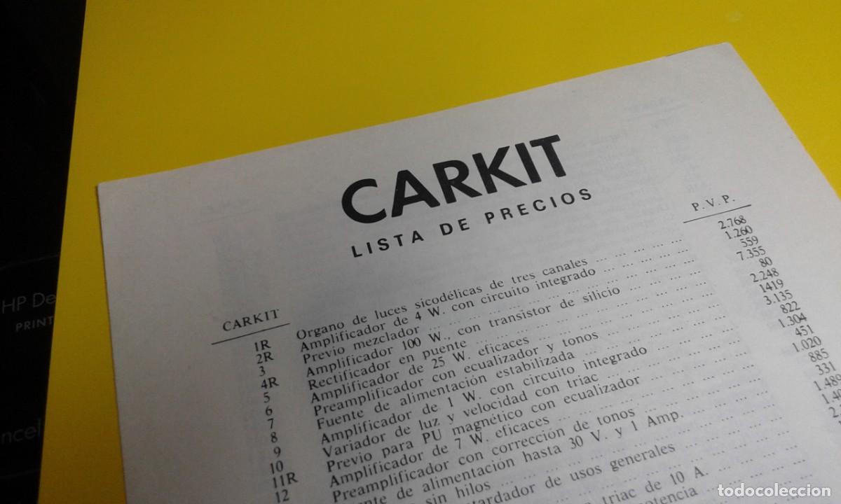 Radios antiguas: ANTIGUO FOLLETO DE PRECIOS CARKIT - Foto 1