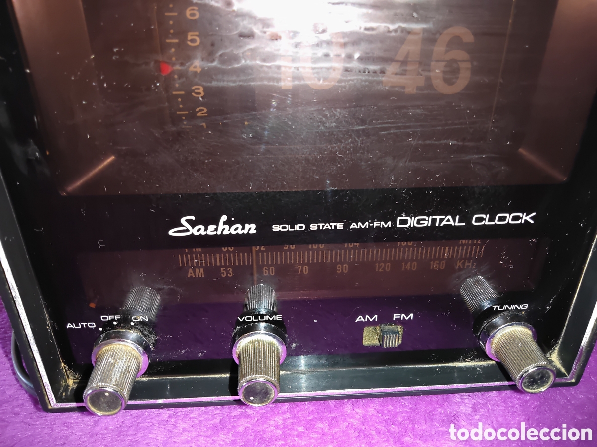 Radios antiguas: RADIO DESPERTADOR VINTAGE SAEHAN SOLID AM-FM DIGITAL CLOCK - Foto 6