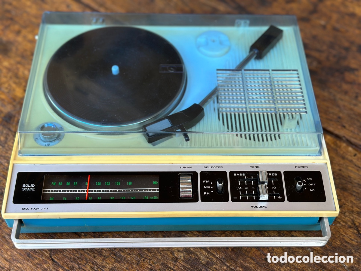 Radios antiguas: Radio vintage con tocadiscos pop a&ntilde;os 60 - Foto 4
