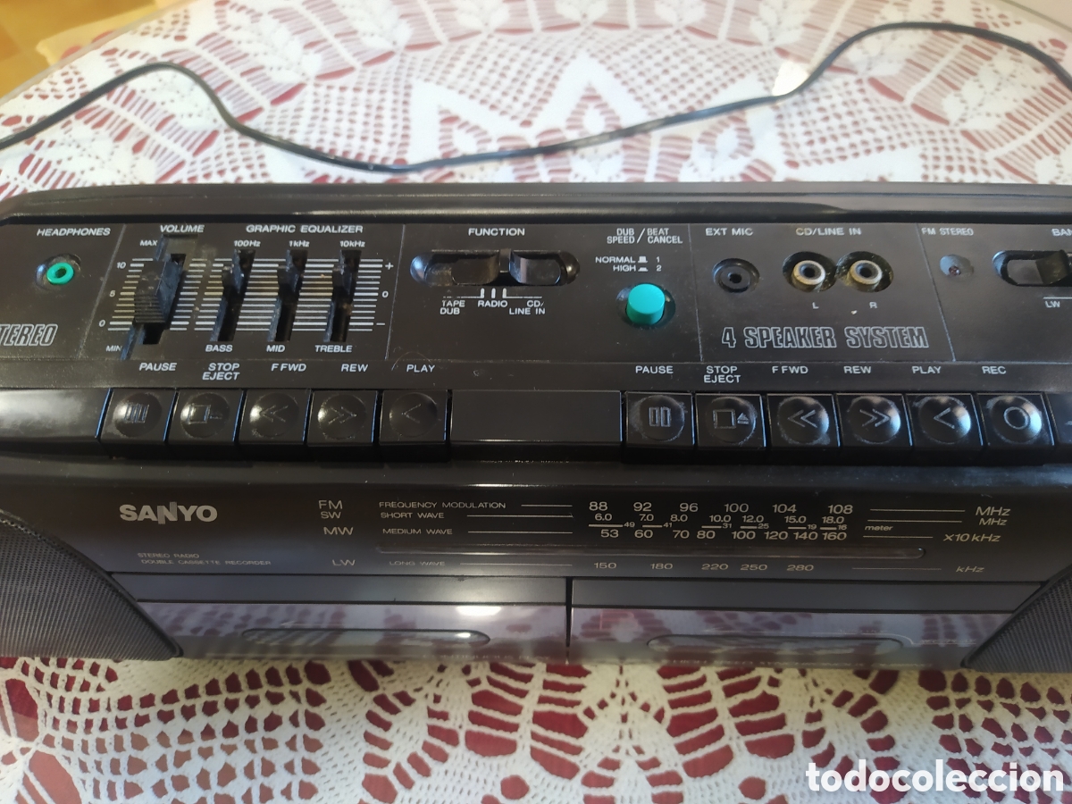 Radios antiguas: Radio cassette sanyo m w 719 L - Foto 3