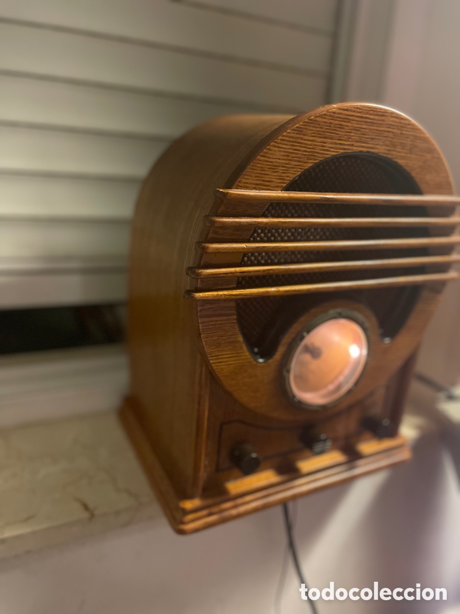 Radios antiguas: Radio antigua madera replica - Foto 7