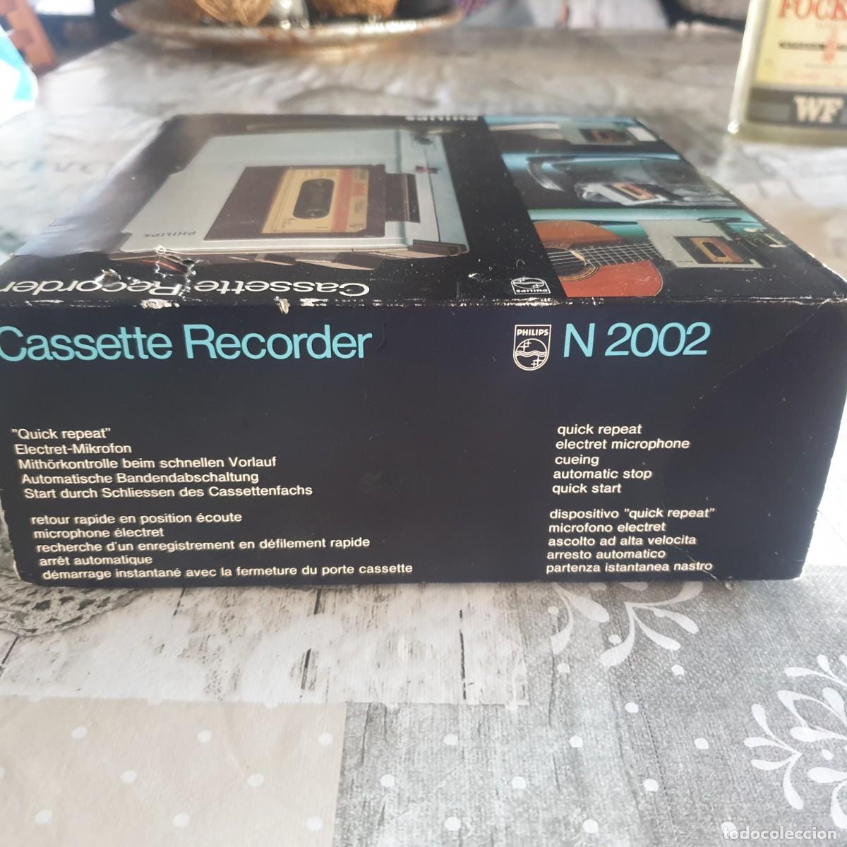 Radios antiguas: CASSETTE RECORDER N 2002 , PHILIPS - Foto 3