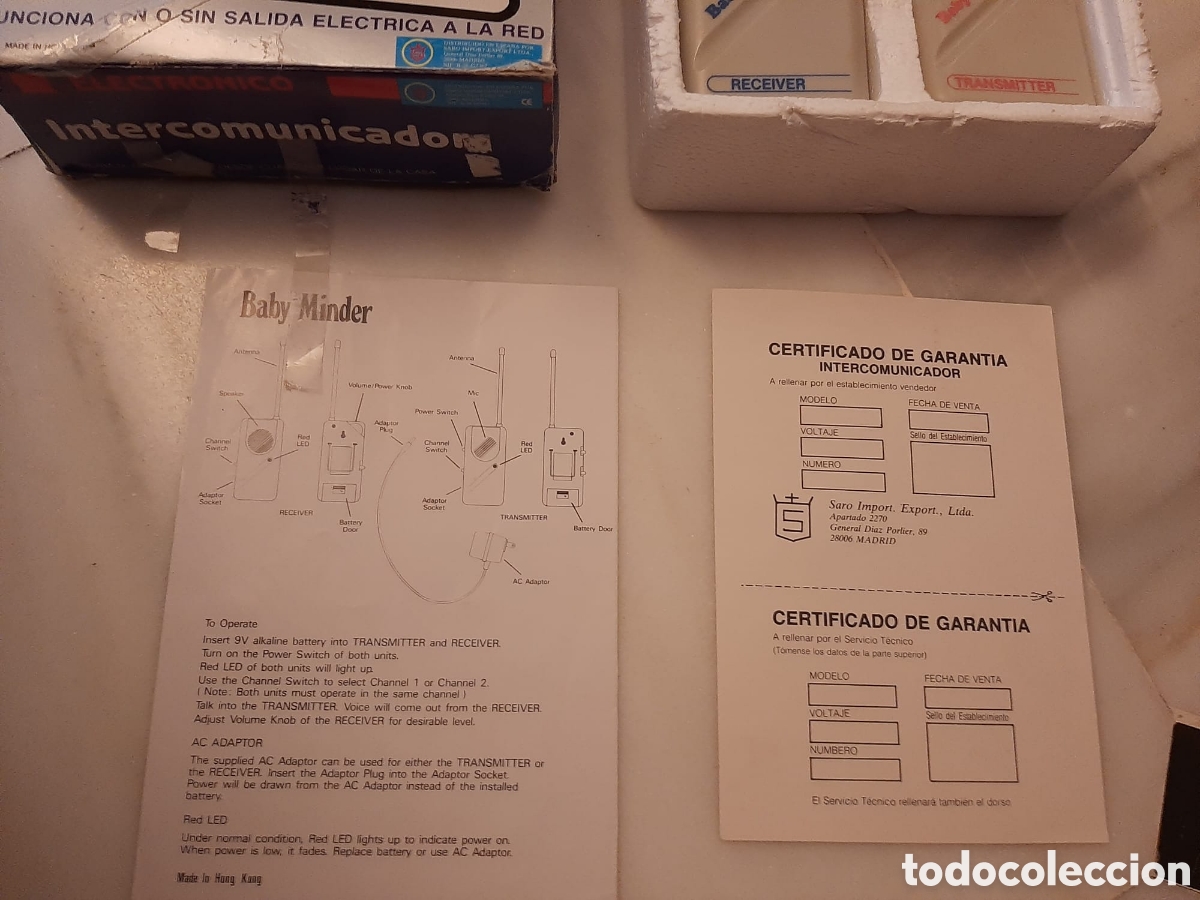 Radios antiguas: Antiguo intercomunicador bebe baby minder - Foto 2