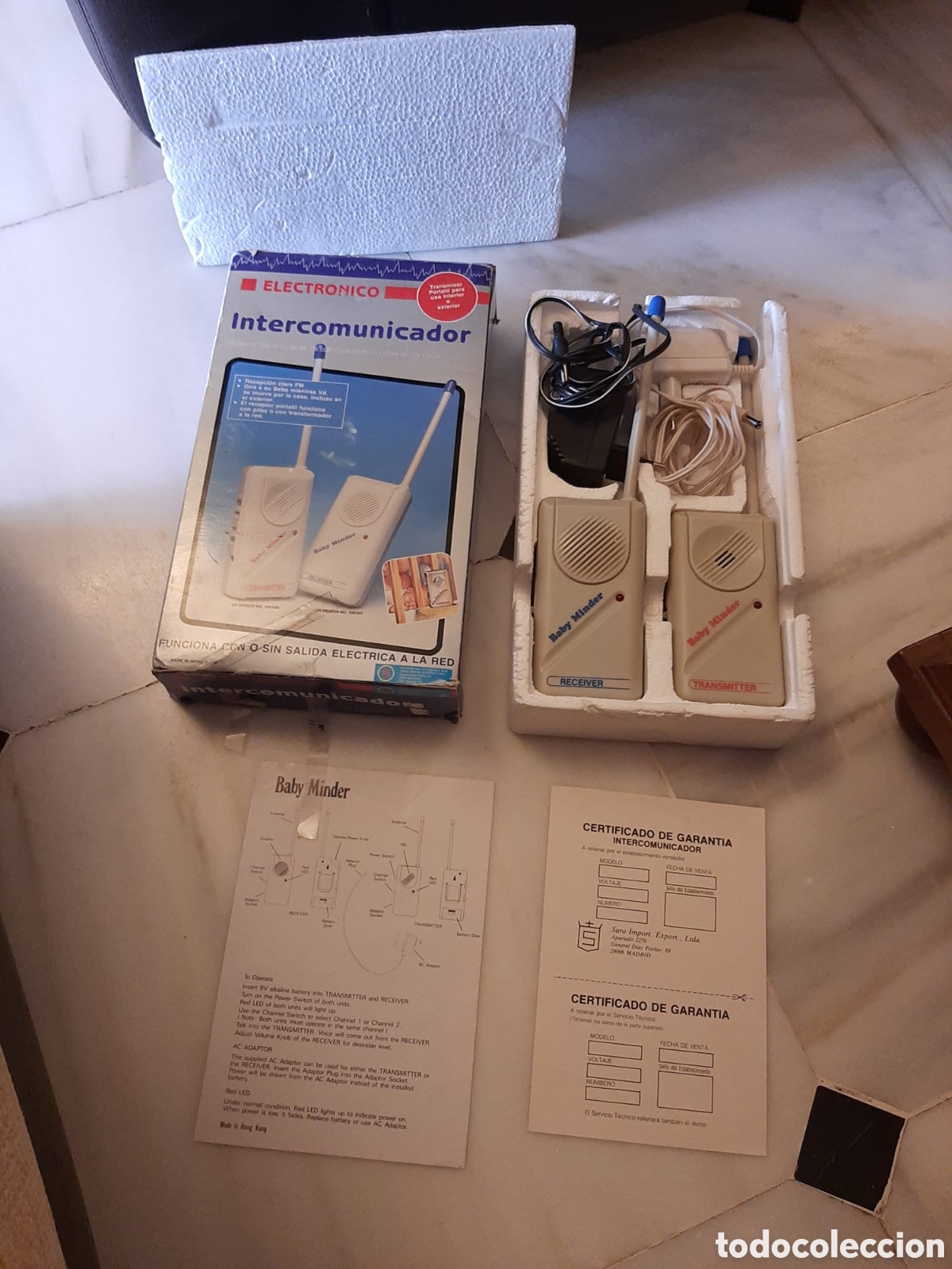Radios antiguas: Antiguo intercomunicador bebe baby minder - Foto 1