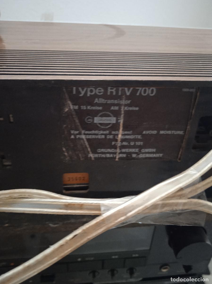 Radios antiguas: GRUNDIG, RECEIVER MODEL RTV 700, REF. 264 DATO - Foto 3