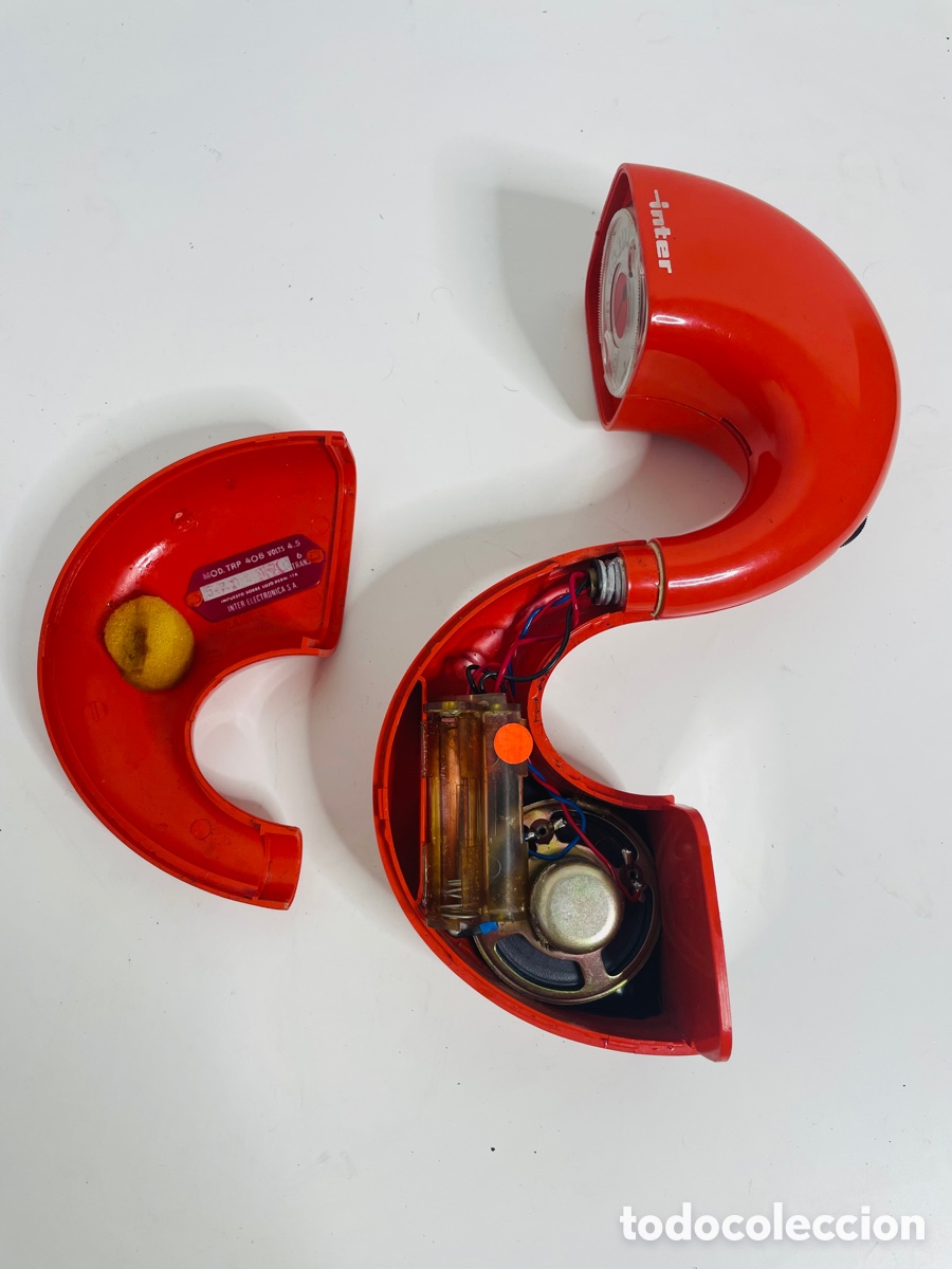 Radios antiguas: Inter Hemisphon Red Space Age Design 1970 - Foto 5