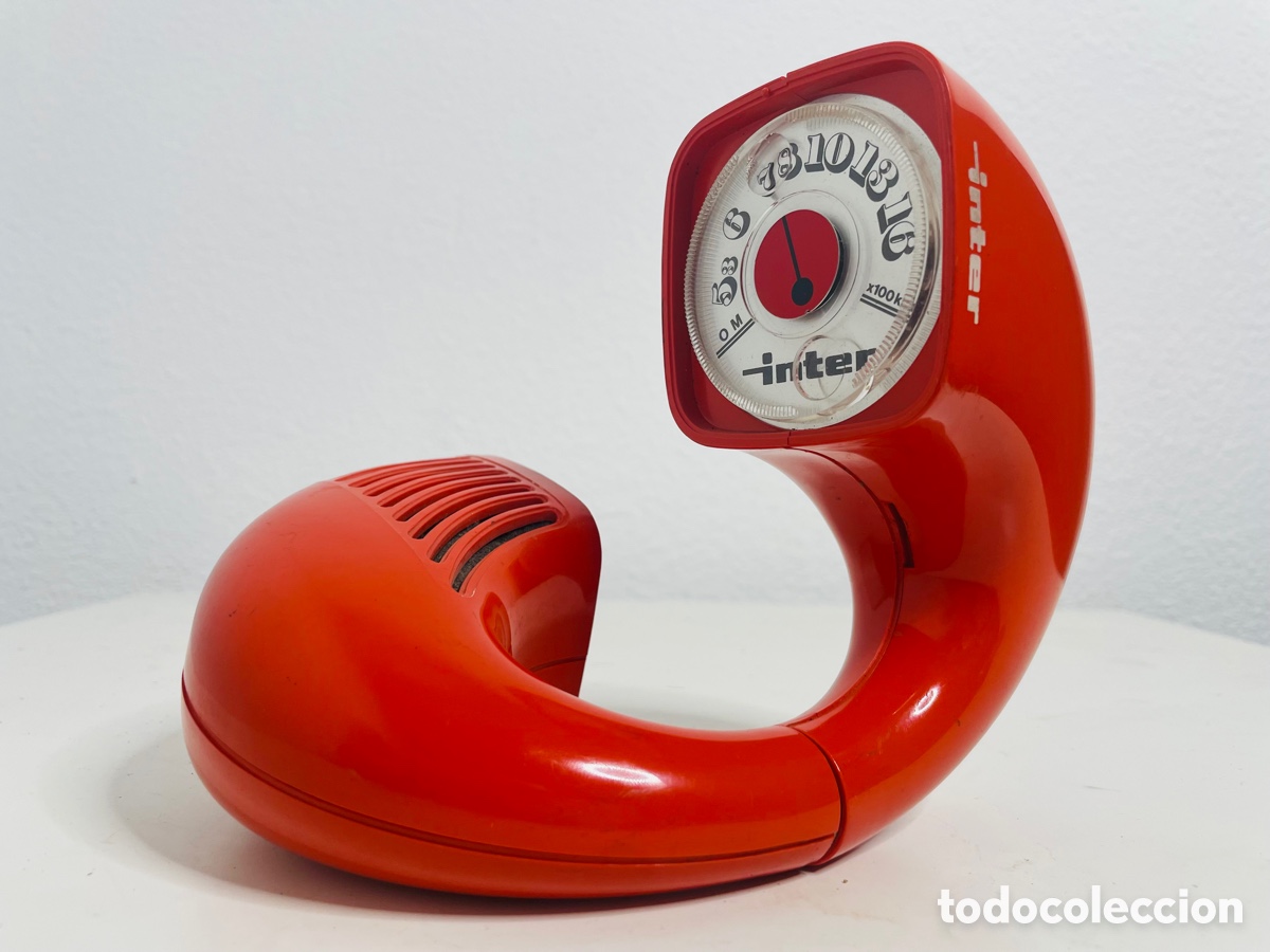 Radios antiguas: Inter Hemisphon Red Space Age Design 1970 - Foto 1