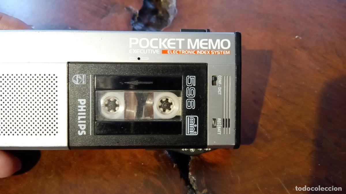Radios antiguas: POCKET MEMO EXECUTIVE 596 MINI PHILIPS CON CINTA - Foto 2