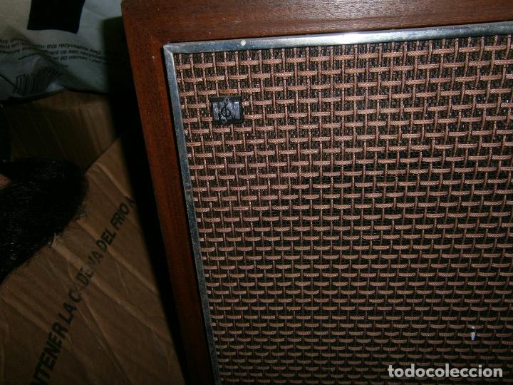 Radios antiguas: COLUMNAS DE SONIDO HM MODELO HASLER EN MADERA DE GRAN PESO +- 50 CM - Foto 2