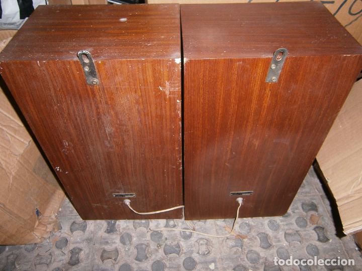 Radios antiguas: COLUMNAS DE SONIDO HM MODELO HASLER EN MADERA DE GRAN PESO +- 50 CM - Foto 4