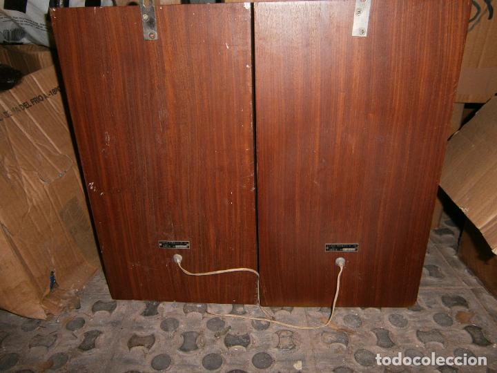 Radios antiguas: COLUMNAS DE SONIDO HM MODELO HASLER EN MADERA DE GRAN PESO +- 50 CM - Foto 6
