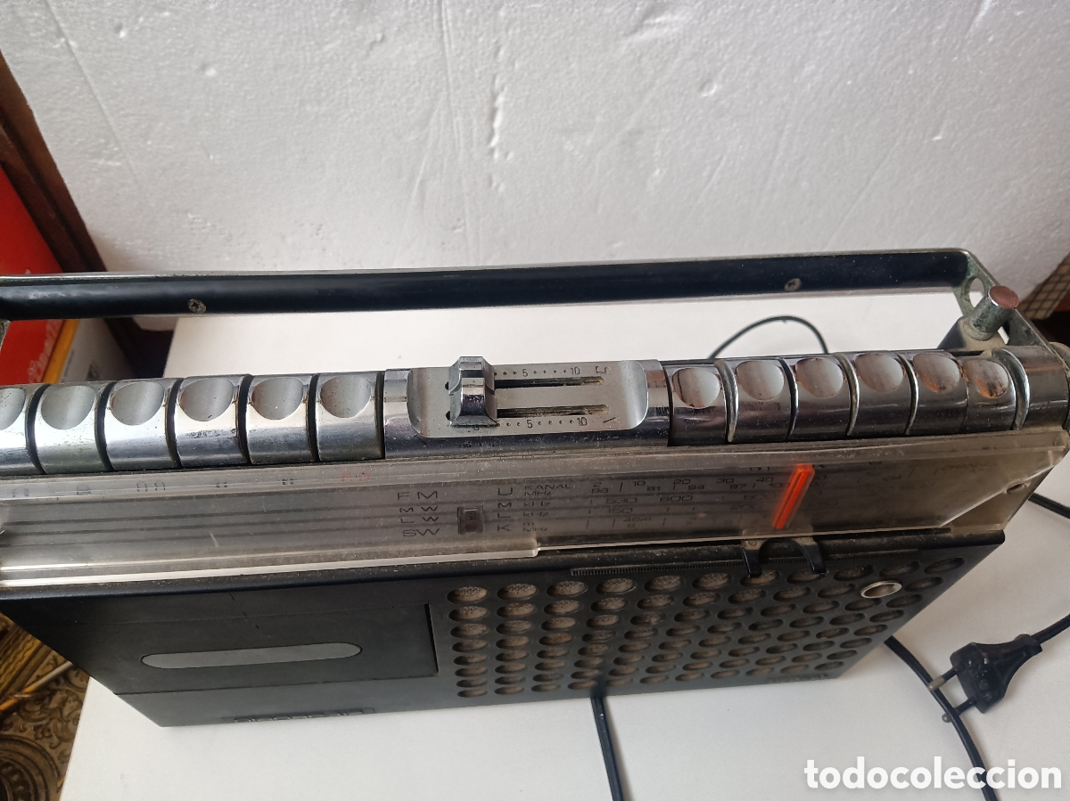 Radios antiguas: RADIO CASSETTE SIEMENS MODELO PIANAR 412 CON CABLE PARA CORRIENTE FUNCIONA - Foto 8