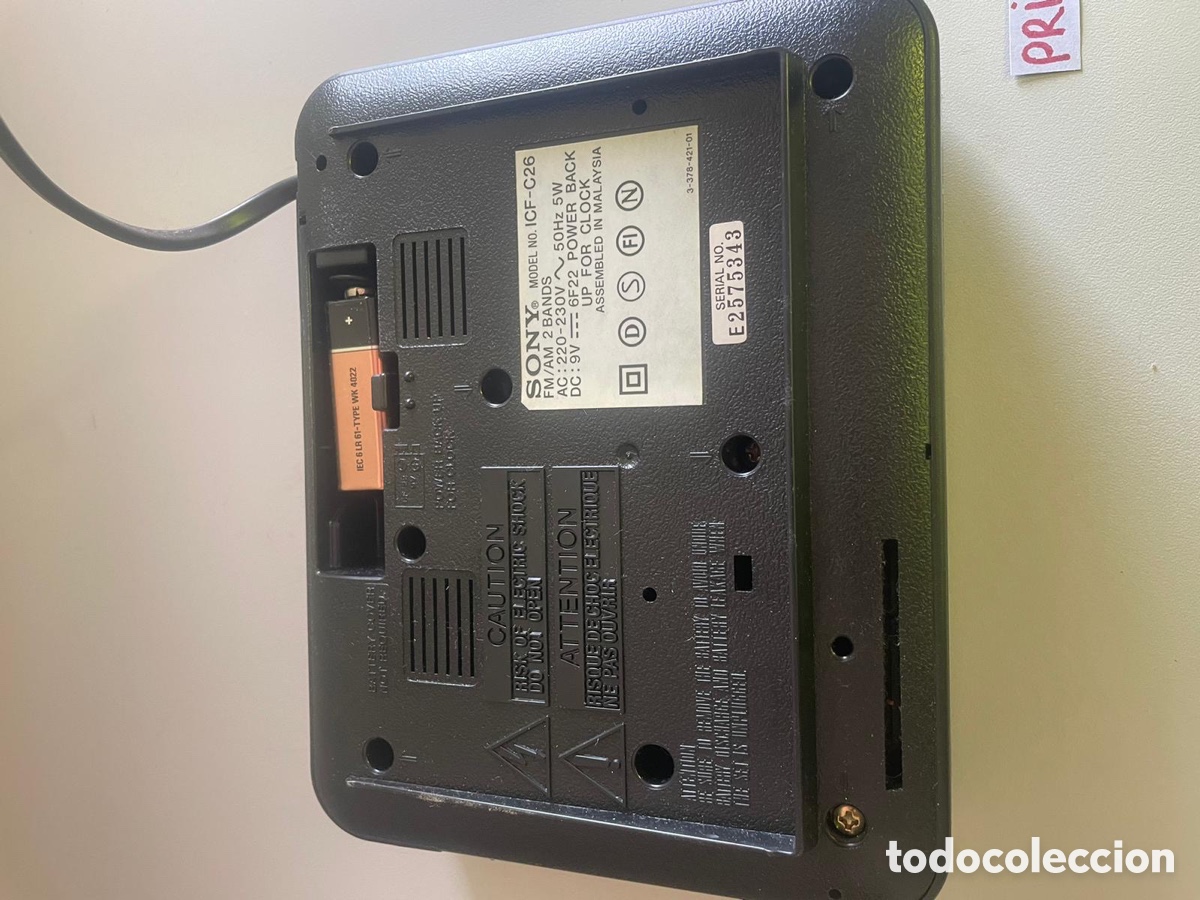Radios antiguas: SONY DIGITAL CLOCK RADIO ICF-C26 - Foto 3