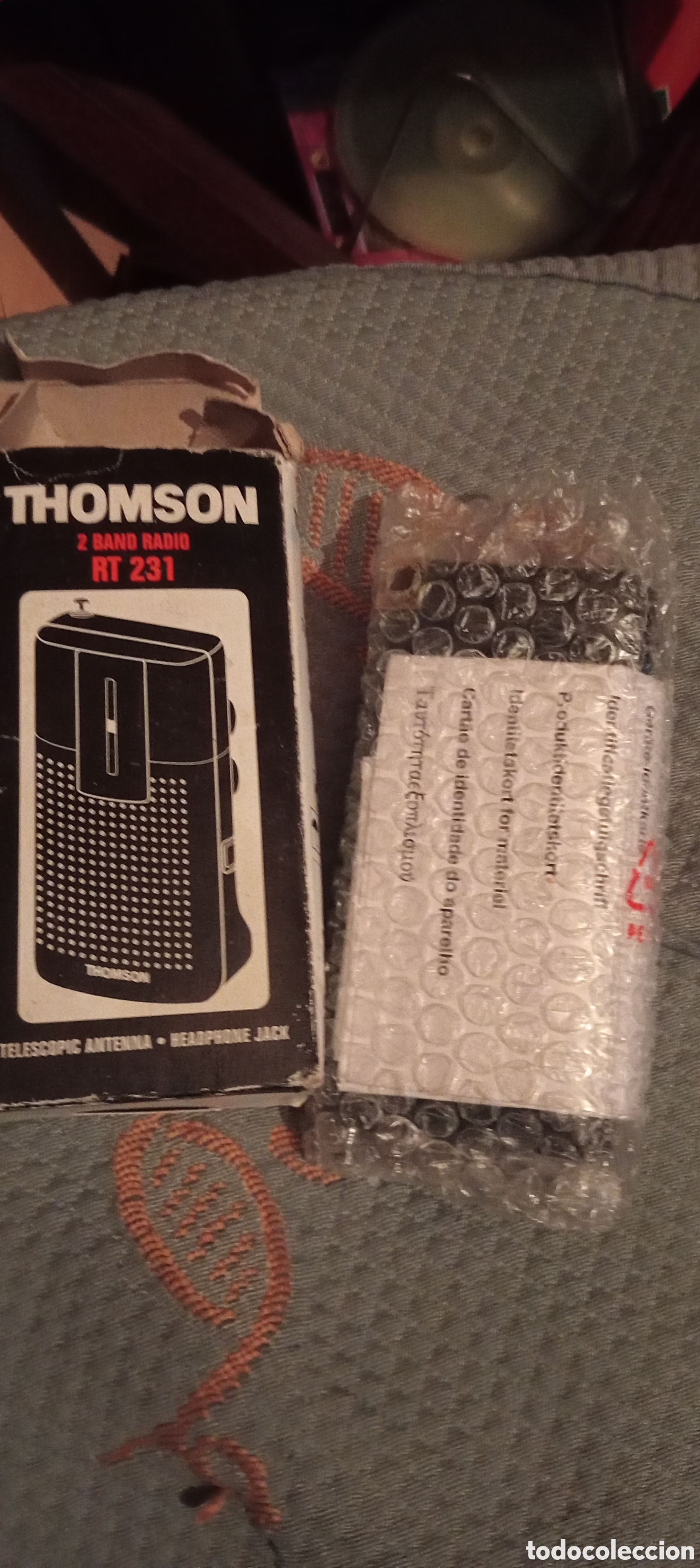 Radios antiguas: Radio Thomson en su caja - Foto 2