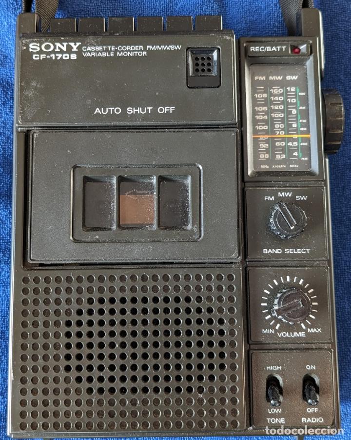Radios antiguas: Radio cassette SONY CF 170S &iexcl;Funcionando! - Foto 2