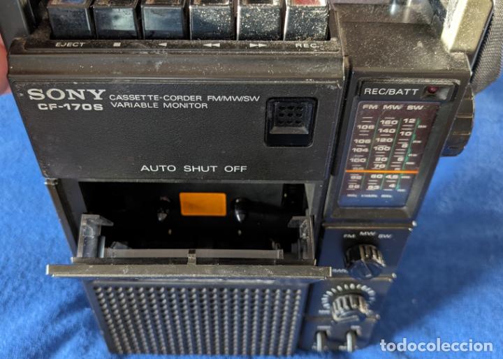 Radios antiguas: Radio cassette SONY CF 170S &iexcl;Funcionando! - Foto 4