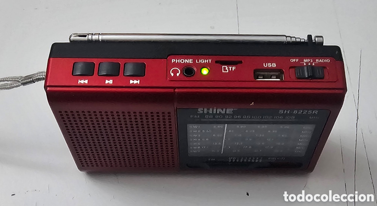 Radios antiguas: RADIO TRANSISTOR SHINE SH-8225R COMO NUEVO - Foto 8