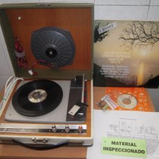 Radios antiguas: TOCADISCOS DE MALETA COSMO 751 RETRO & VINTAGE DE 1972 REPARADO Y FUNCIONANDO