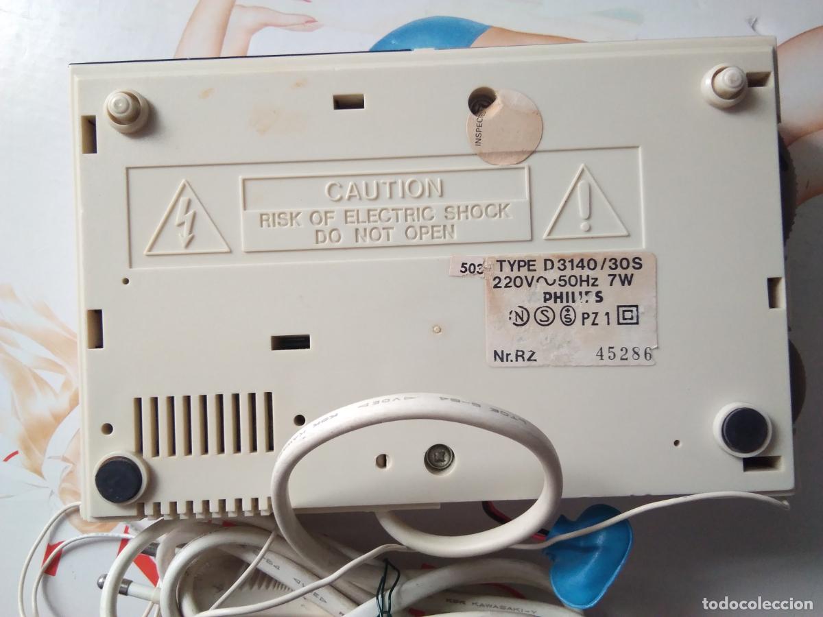 Radios antiguas: RADIO TRANSISTOR PHILIPS ELECTRONIC CLOCK D3140 - Foto 6