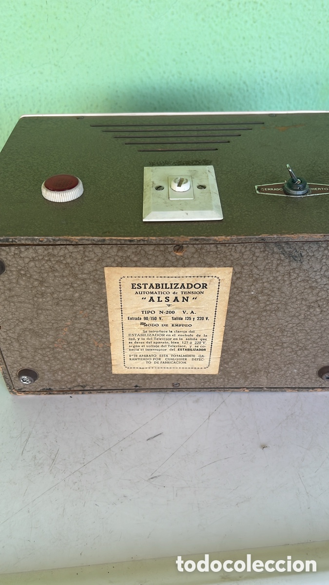 Radios antiguas: ESTABILIZADOR AUTOM&Aacute;TICO ALSAN - Foto 2