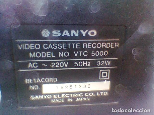 Radios antiguas: Beta Reproductor Sanyo VTC 5000 (1982) - Foto 2