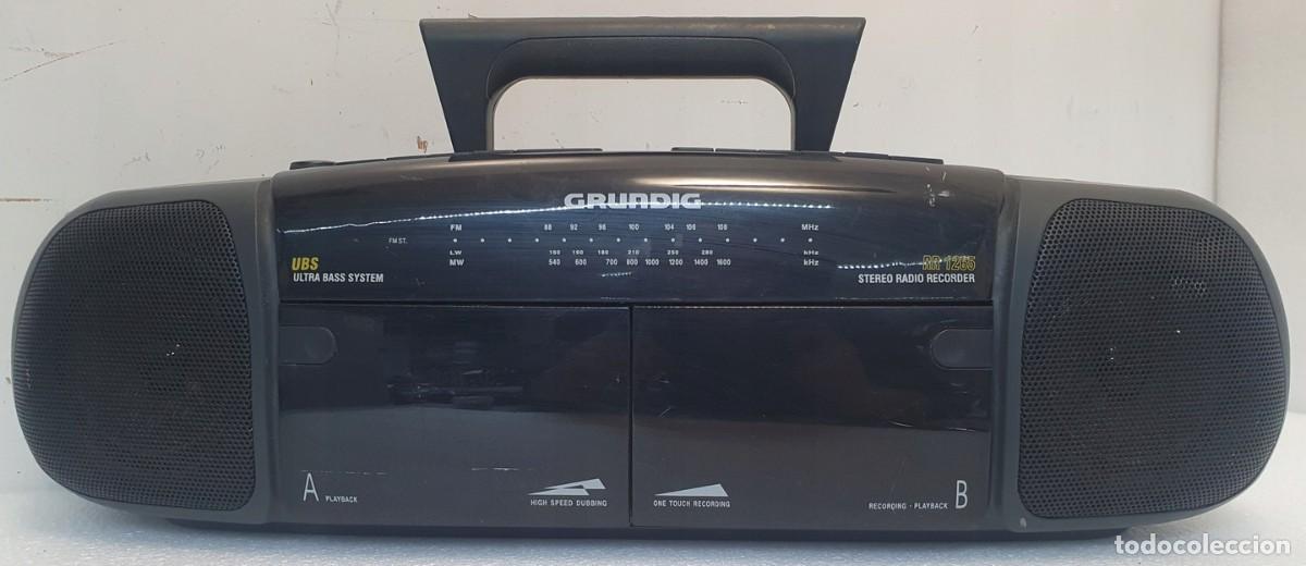 Radios antiguas: RADIO CASSETTE DOBLE GRUNDIG RR 1265 - Foto 2