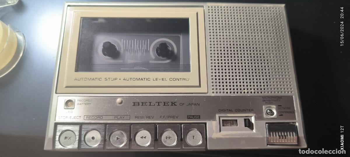 Radios antiguas: CASSETTE BELTEK DE ESCRITORIO GRABADOR CON FUNDA - Foto 6