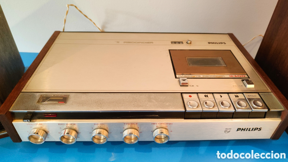 Radios antiguas: Aparato cassette Recorder Philips vintage - Foto 3