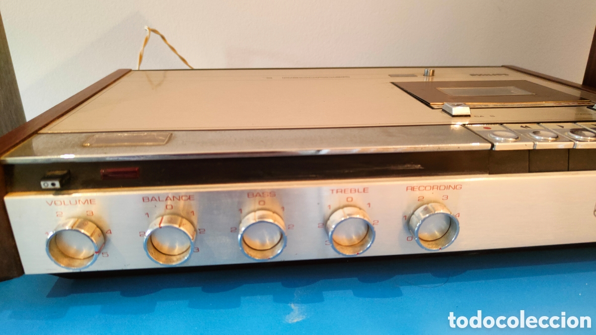 Radios antiguas: Aparato cassette Recorder Philips vintage - Foto 5
