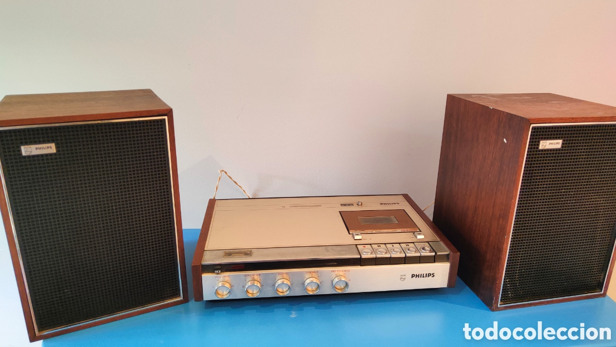 Radios antiguas: Aparato cassette Recorder Philips vintage - Foto 1