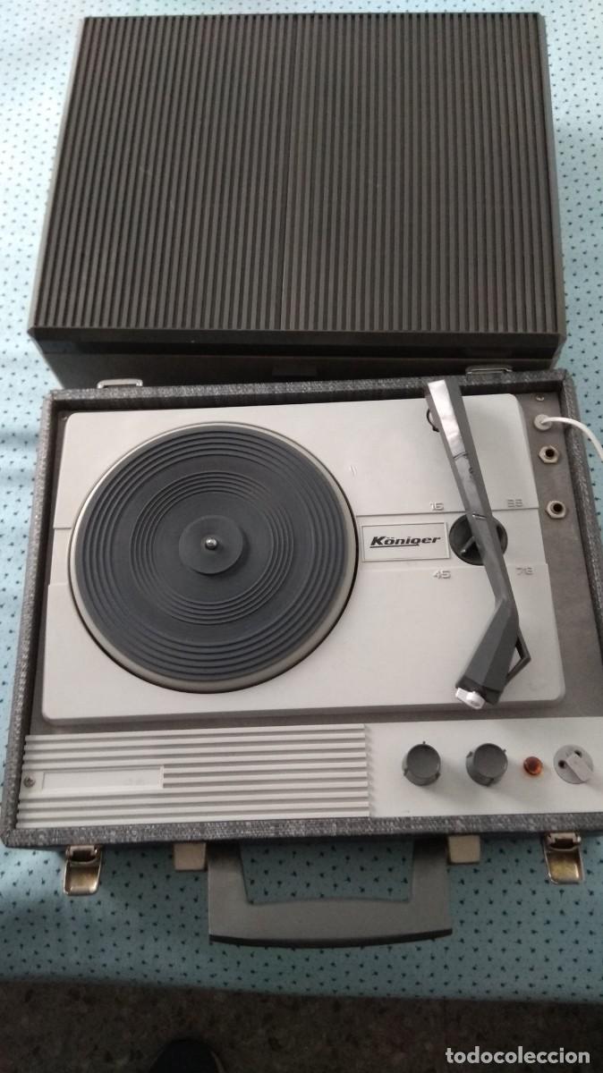 Radios antiguas: tocadiscos portatil Koniger - Foto 4