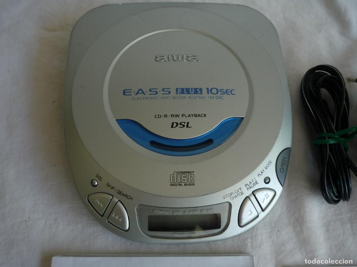 Radios antiguas: Discman Aiwa XP-V411 Compac Disk CD + Instrucciones + transformador, funcionando - Foto 2