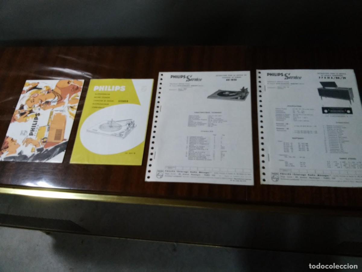 Radios antiguas: Excepcional y exclusivo mueble radio tocadiscos PHILIPS - Foto 7