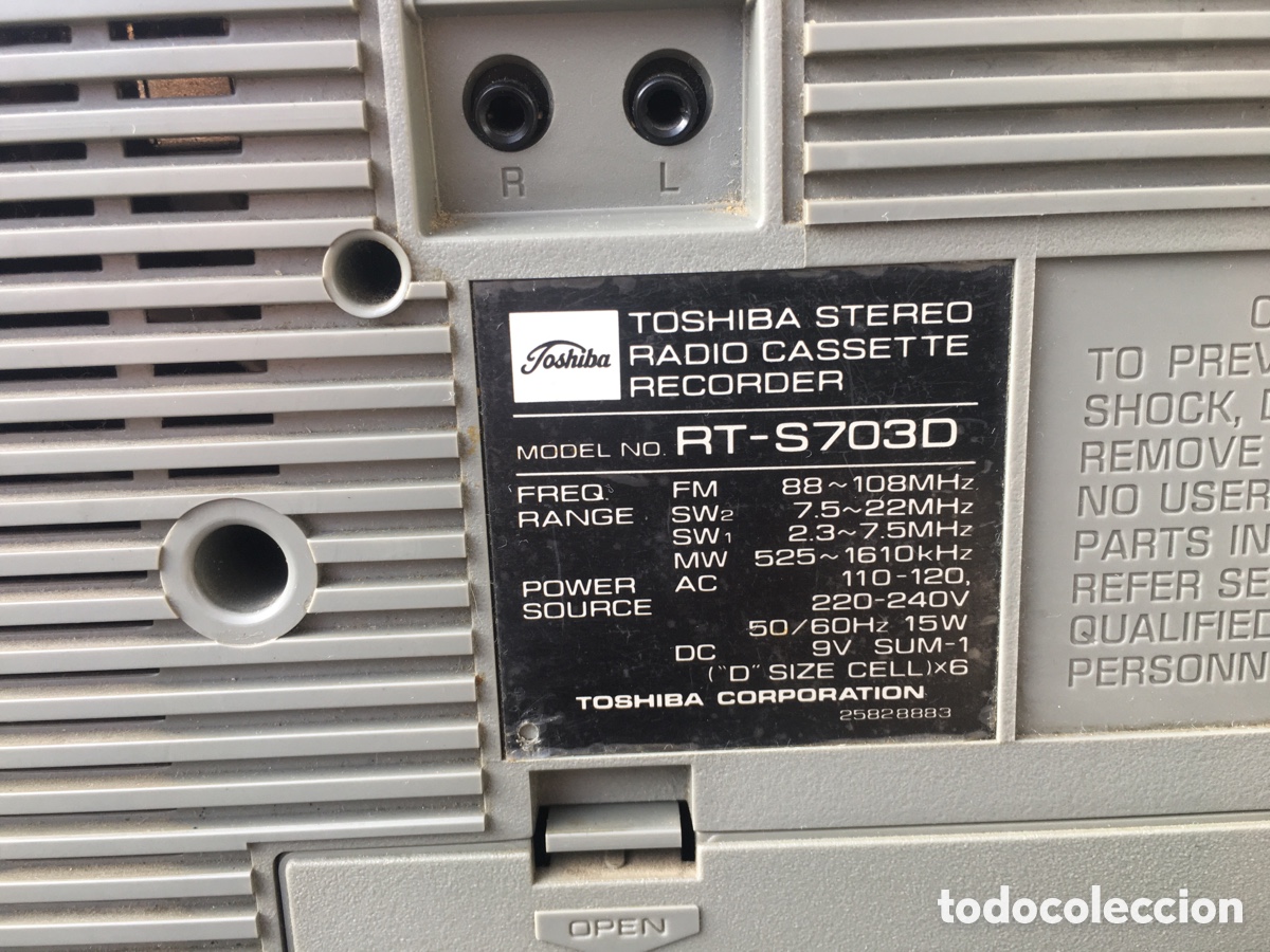 Radios antiguas: RADIO CASSETTE TOSHIBA RT-S703D - Foto 2