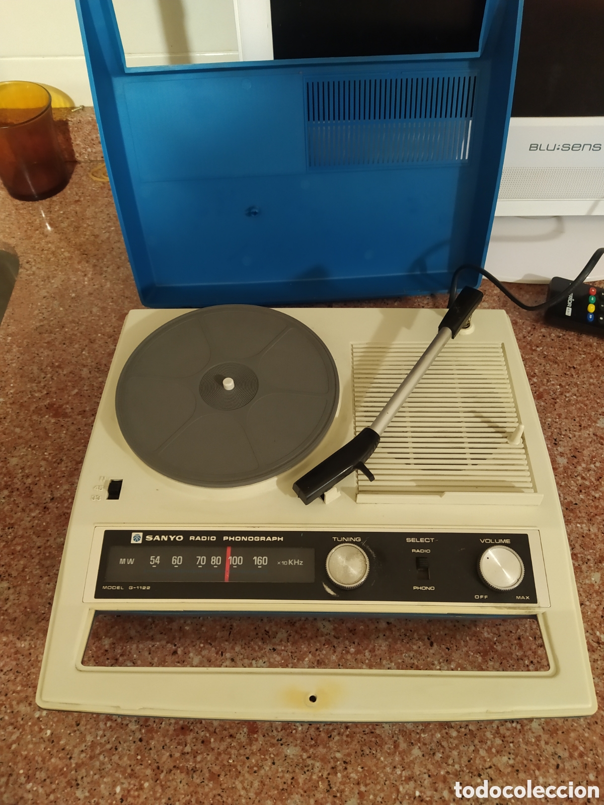 Radios antiguas: Sanyo g-1122 tocadiscos port&aacute;til - Foto 8