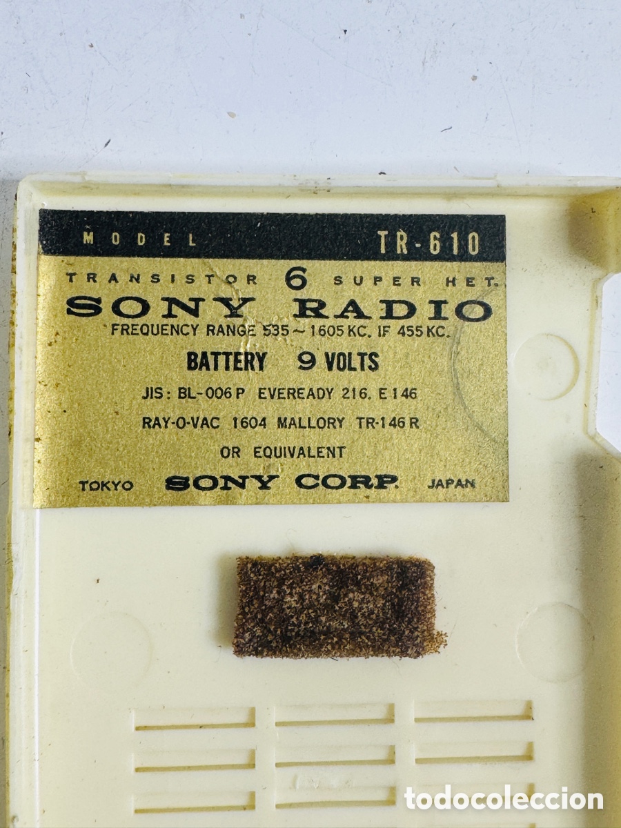 Radios antiguas: Sony TR-610 Transistor 1958 - Foto 13