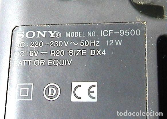 Radios antiguas: RADIO TRANSISTOR SONY ICF -9500 4BAND . FUNCIONANDO - Foto 9