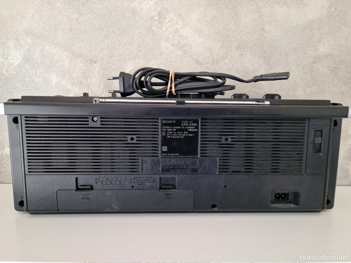 Radios antiguas: RADIO CASSETTE SONY CFS 230L - Foto 11