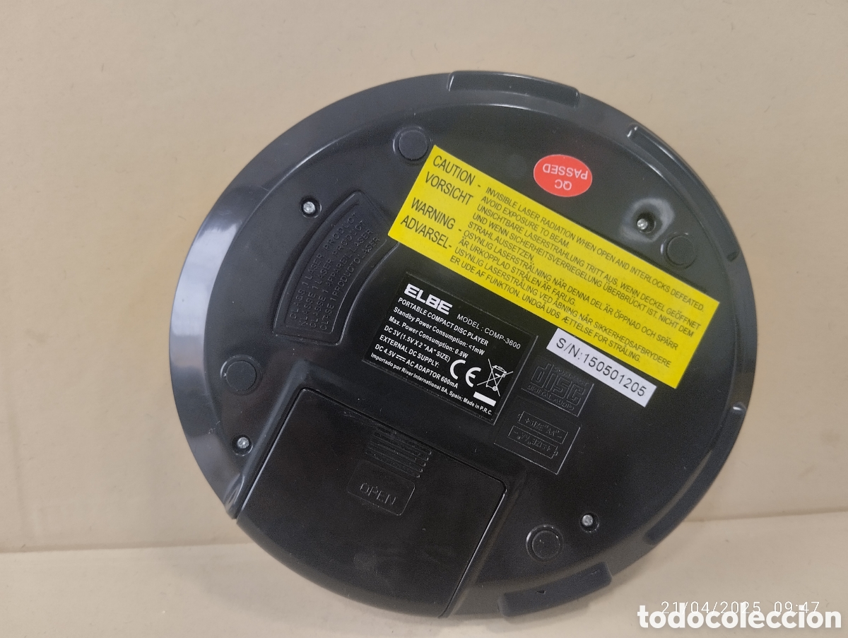 Radios antiguas: WALMART COMPACT DISC DIGITAL ELBE CDMP- 3600 PARA REVISAR - Foto 2