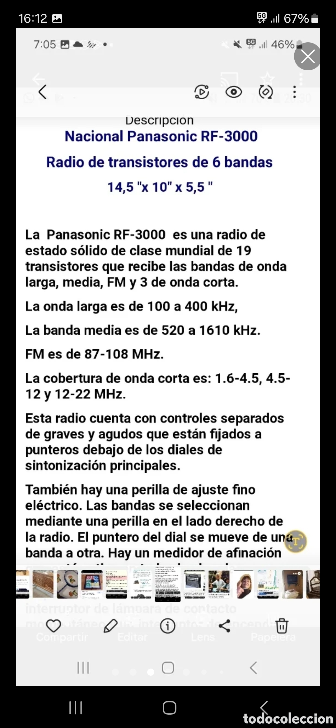 Radios antiguas: Radio transistor PANASONIC R 3000 marca rull - Foto 6