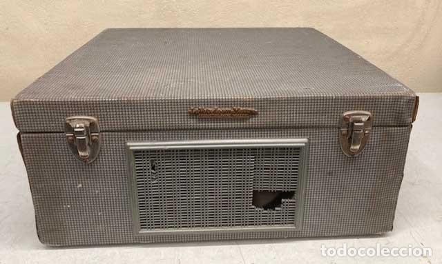 Radios antiguas: Maletin tocadiscos LA VOIX DE SON MAITRE - Foto 4