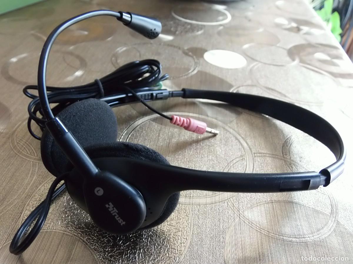 Radios antiguas: AURICULARES CON MICROFONO - MARCA TRUST. - Foto 2