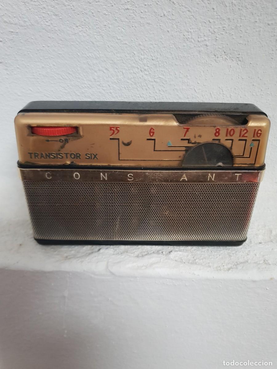 Radios antiguas: Transistor constant con funda y auriculares sin probar - Foto 2