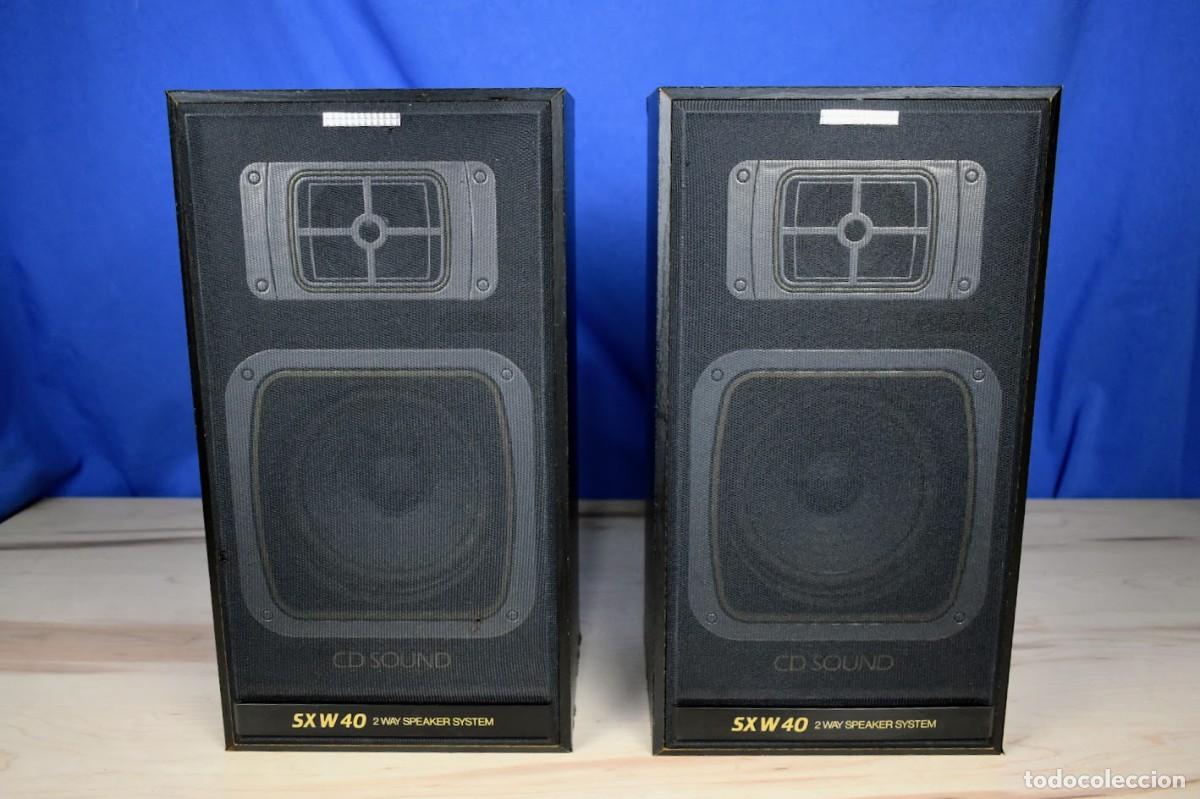 Radios antiguas: Pareja de bafles Sanyo SX-W40CD - Foto 1