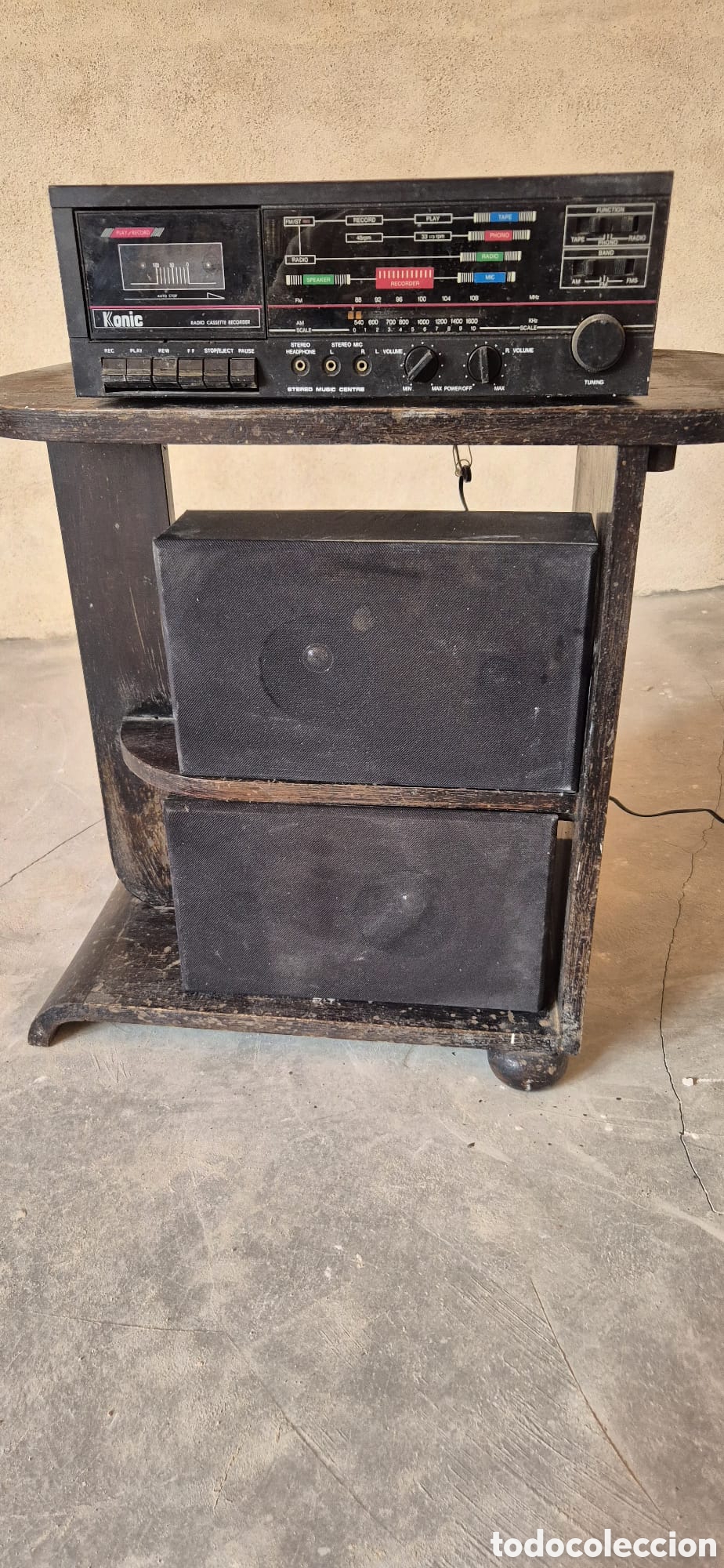 Radios antiguas: RADIO CASSETE RECORDER KONIC CON MUEBLE - Foto 7