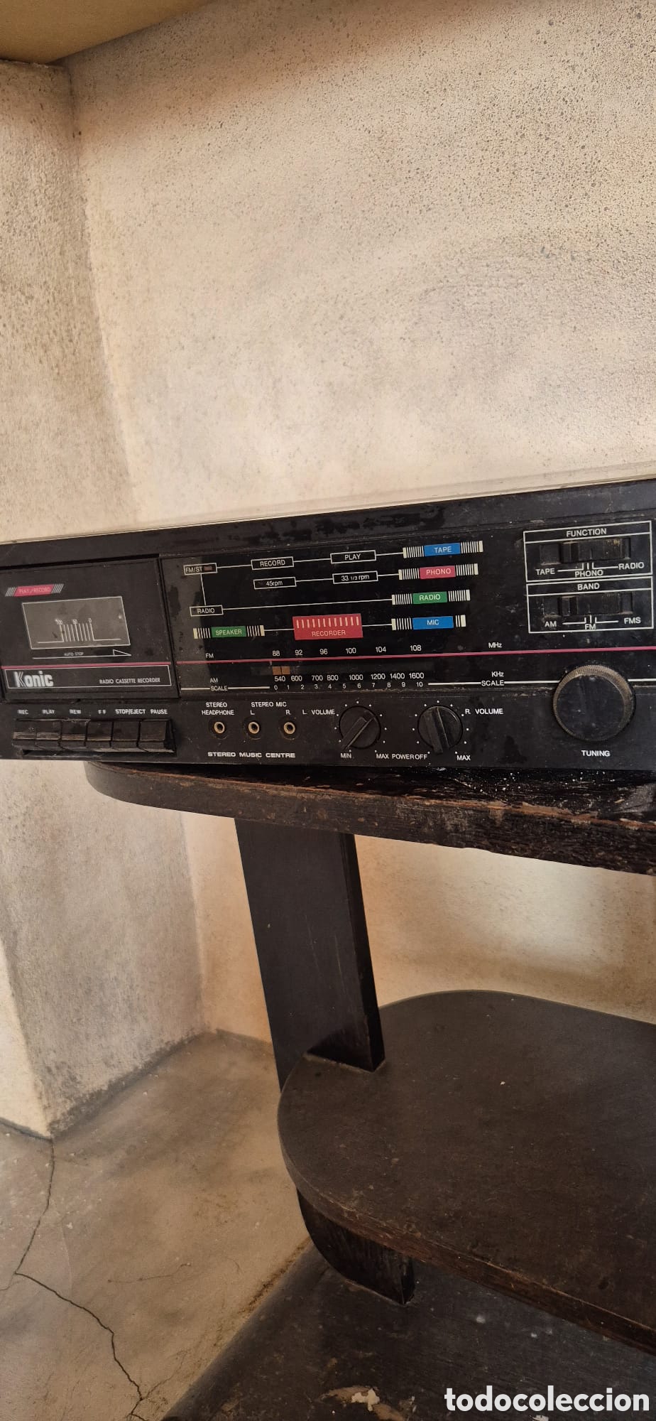 Radios antiguas: RADIO CASSETE RECORDER KONIC CON MUEBLE - Foto 2